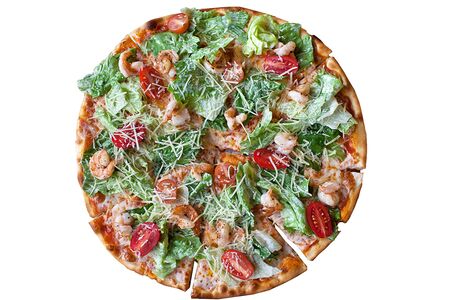 Пицца Юлий Цезарь с тигровыми креветками