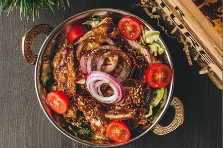 Салат с индейкой терияки