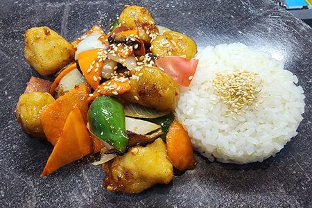 Свинина вок в кисло-сладком соусе