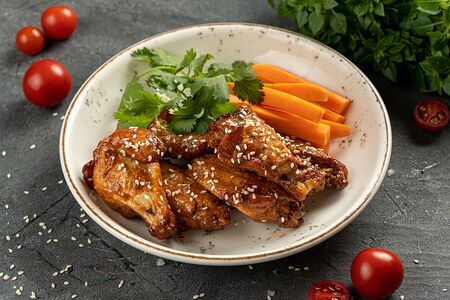 Хрустящие крылышки в глазури