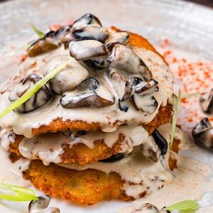 Драники с грибами