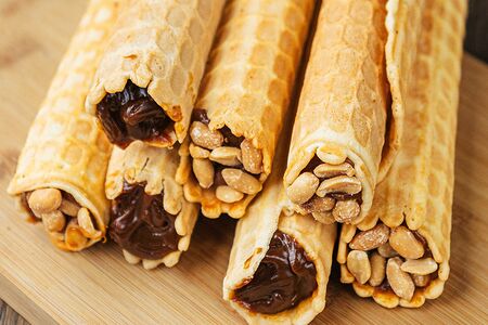 Вафли со сгущенкой