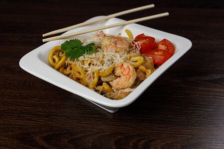 Паста Карбонара с креветками