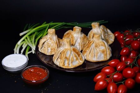 Жареные Хинкали с бараниной