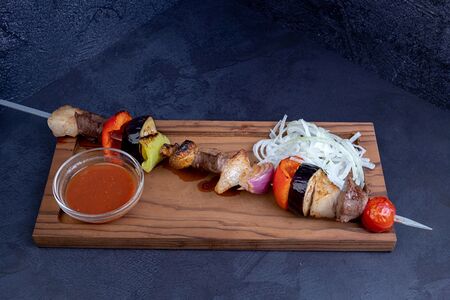 Шашлык с овощами