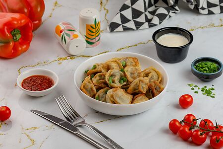 Пельмени жареные