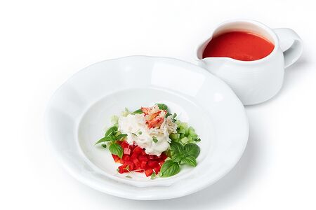 Суп Гаспаччо с крабом