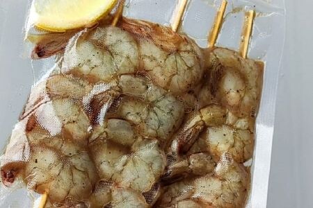 Шашлык из креветок