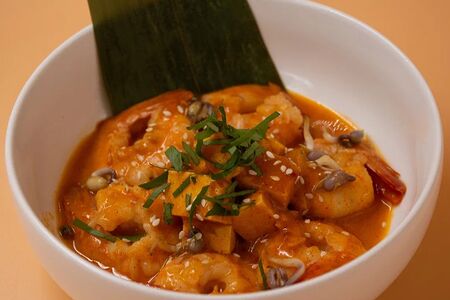 Креветки в соусе кимчи