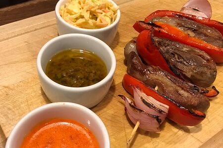 Язычки ягнёнка с овощами