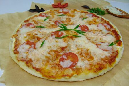 Пицца Морская с лососем