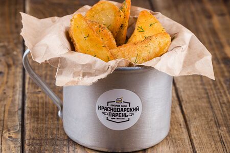 Картофель по-деревенски чесночный большой