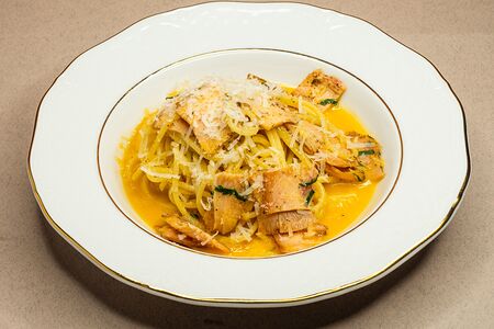 Паста Карбонара с индейкой