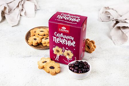 Печенье песочное сливочное с черной смородиной