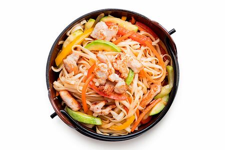 Wok лапша с курицей