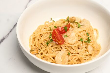 Спагетти с морепродуктами