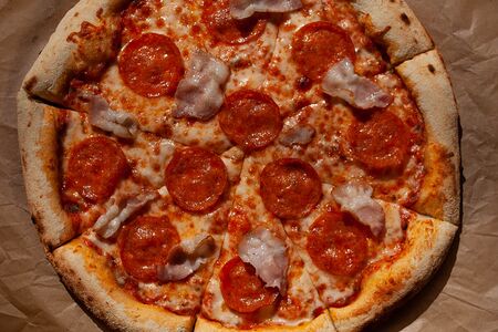 Пицца Пепперони и бекон