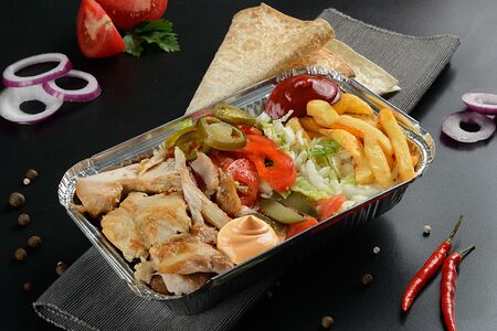 Донер-бокс с курицей