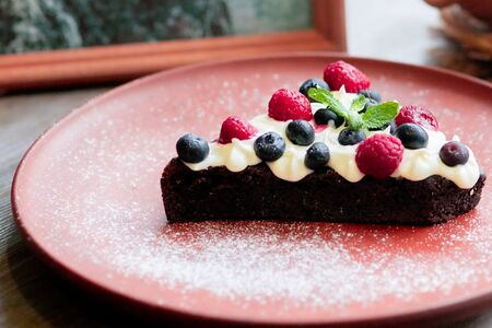 Брауни со сливочным кремом