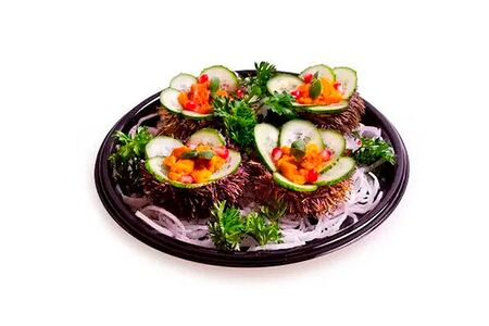 Сашими икра морского ежа
