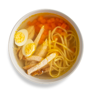 Куриный бульон с лапшой удон