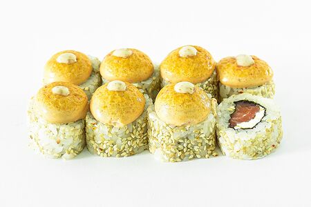 Ролл запечённый лосось спайси