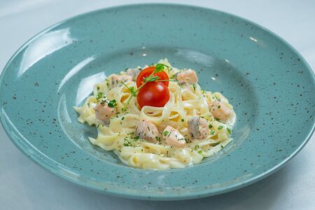 Паста с лососем