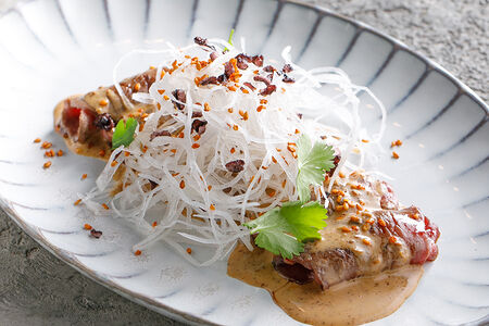 Татаки из говядины с кимчи