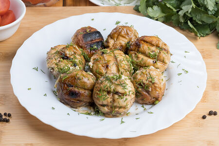 Шампиньоны на мангале