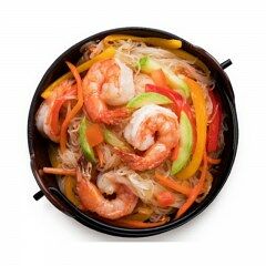 Рисовая лапша с креветкой