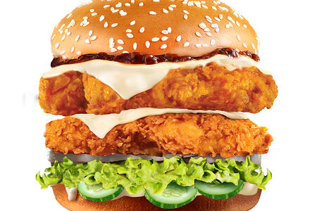 Дабл Чикен Грин Бургер