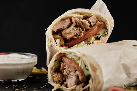 Шаурма Сырный бум с куриным шашлыком