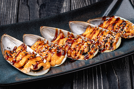 Запеченные мидии