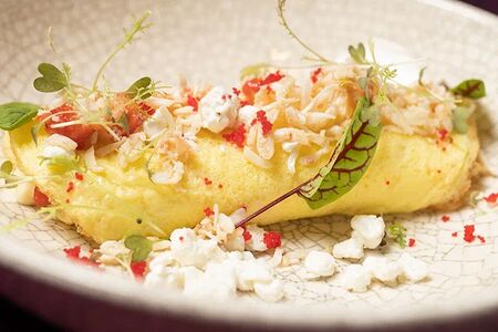 Омлет с крабом