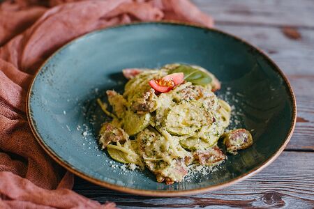 Паста Песто с беконом