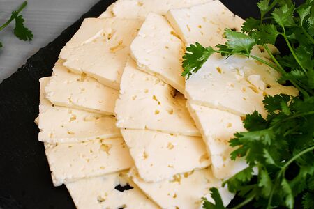 Брынза с зеленью по-деревенски