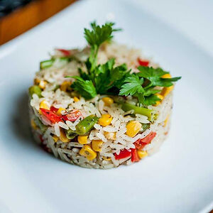 Рис отварной с овощами