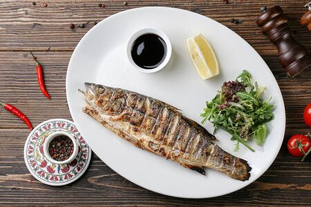 Сибас на вертеле