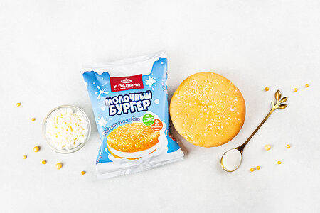 Молочный бургер с творогом и сливками