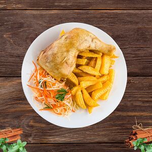 Окорочок с гарниром