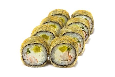 Жареный ролл с креветкой