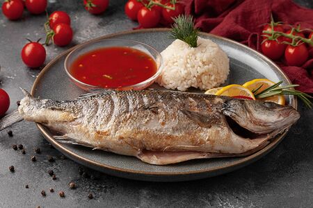 Сибас на мангале