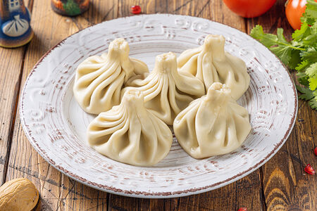 Хинкали с грибами и картошкой 1шт