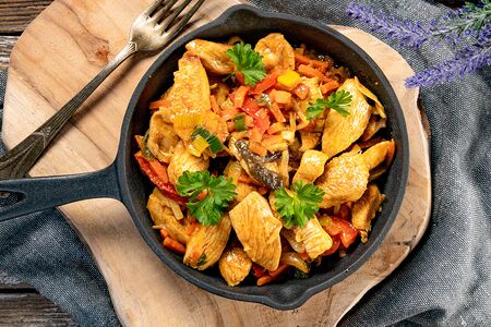 Индейка терияки с овощами