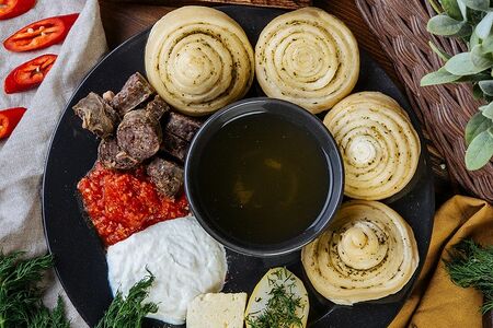 Хинкал даргинский слоёный с говядиной