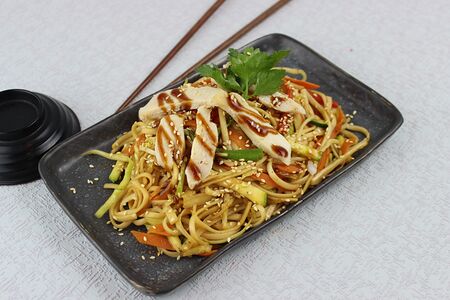 Удон курица терияки