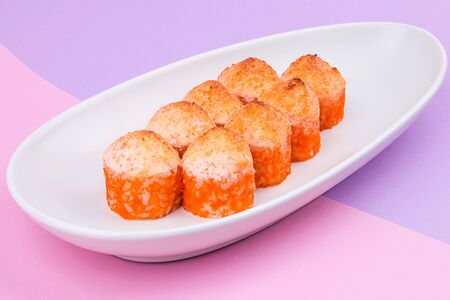 Йо-ролл с лососем и креветкой