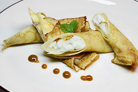 Блины с творогом