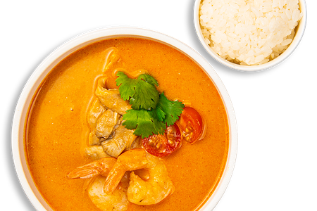 Том Ям с креветками на кокосовом молоке