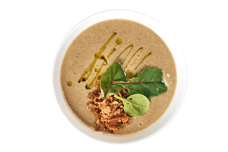 Грибной суп-крем с гренками